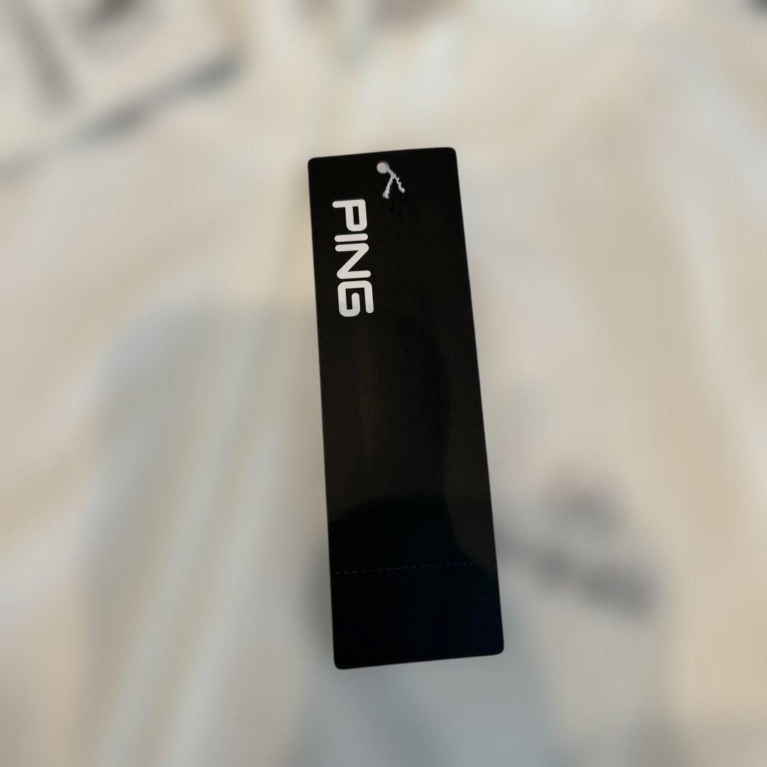 新品　ピン　PING リバーシブル　フルジップニットブルゾン　ホワイト　Lサイズ