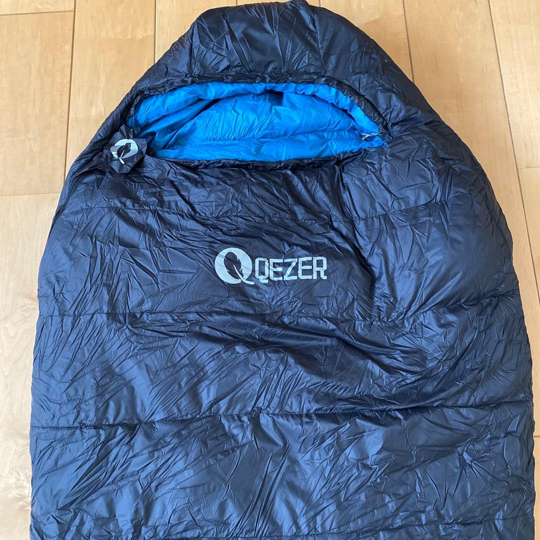 QEZER 寝袋 シュラフ　冬用　黒/青