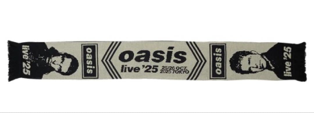 oasis オアシス 日本公演限定 フットボールスカーフ&ステッカー