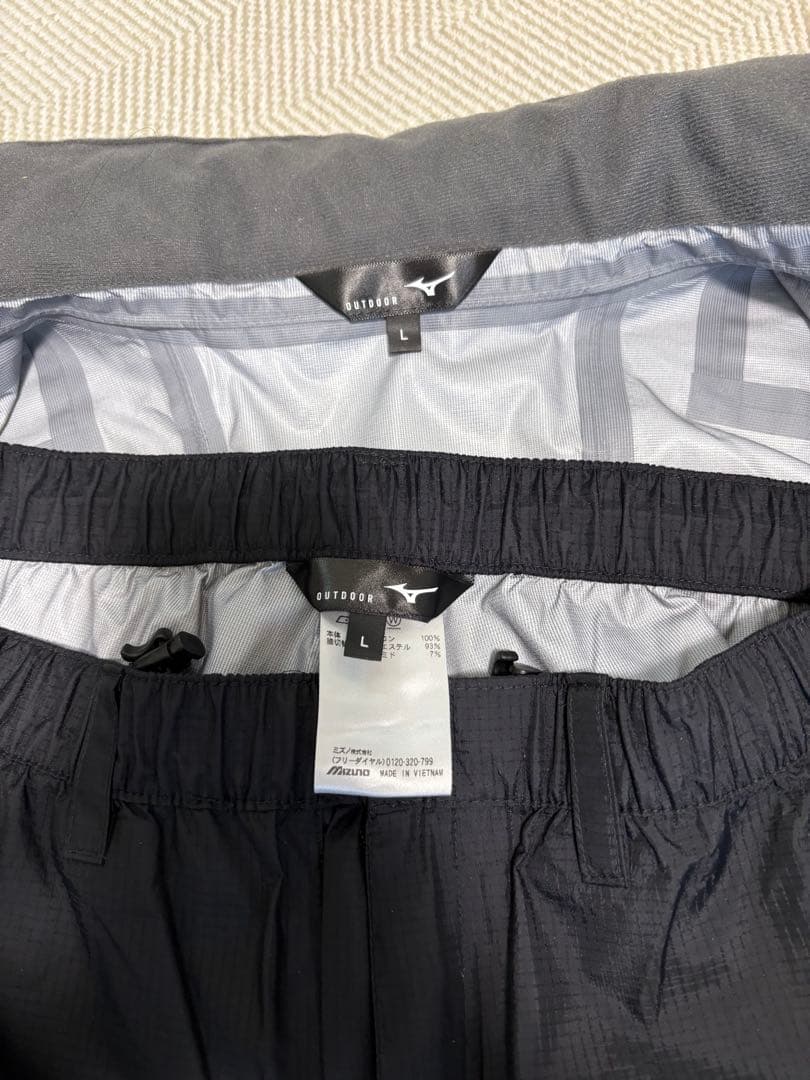 新品未使用‼︎ お買い得品‼︎ MIZUNOブラック レインスーツ(上下セット)