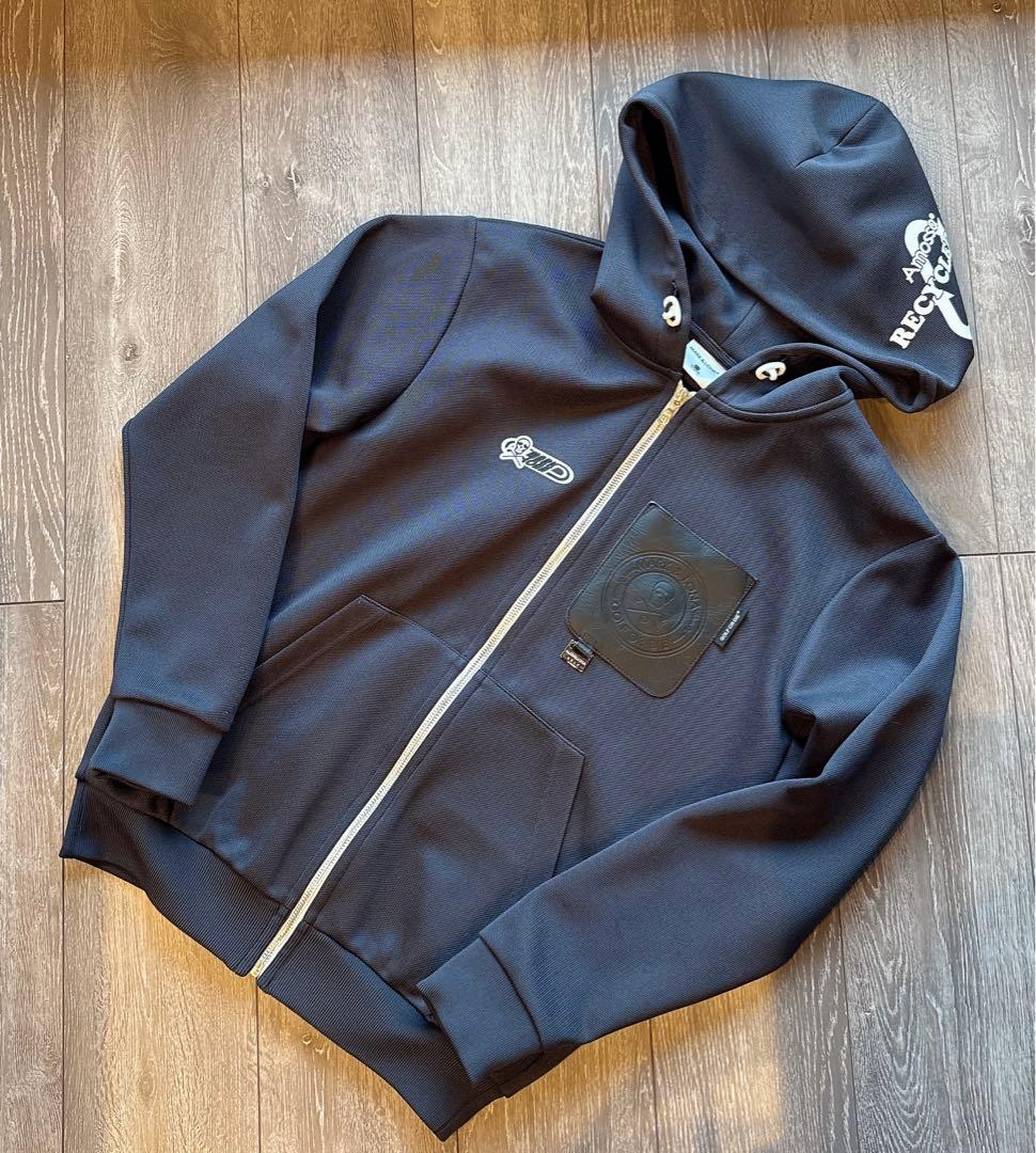【美品】MARK&LONA パーカー グレー ニットフーディ スウェット