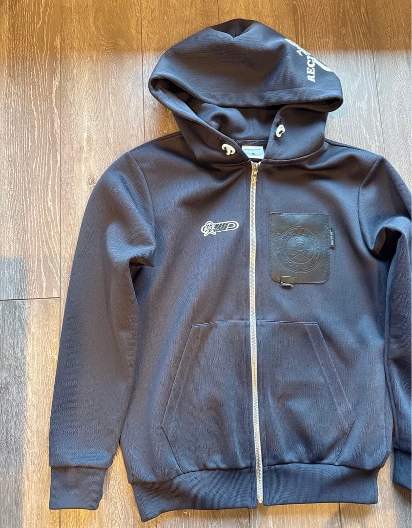 【美品】MARK&LONA パーカー グレー ニットフーディ スウェット