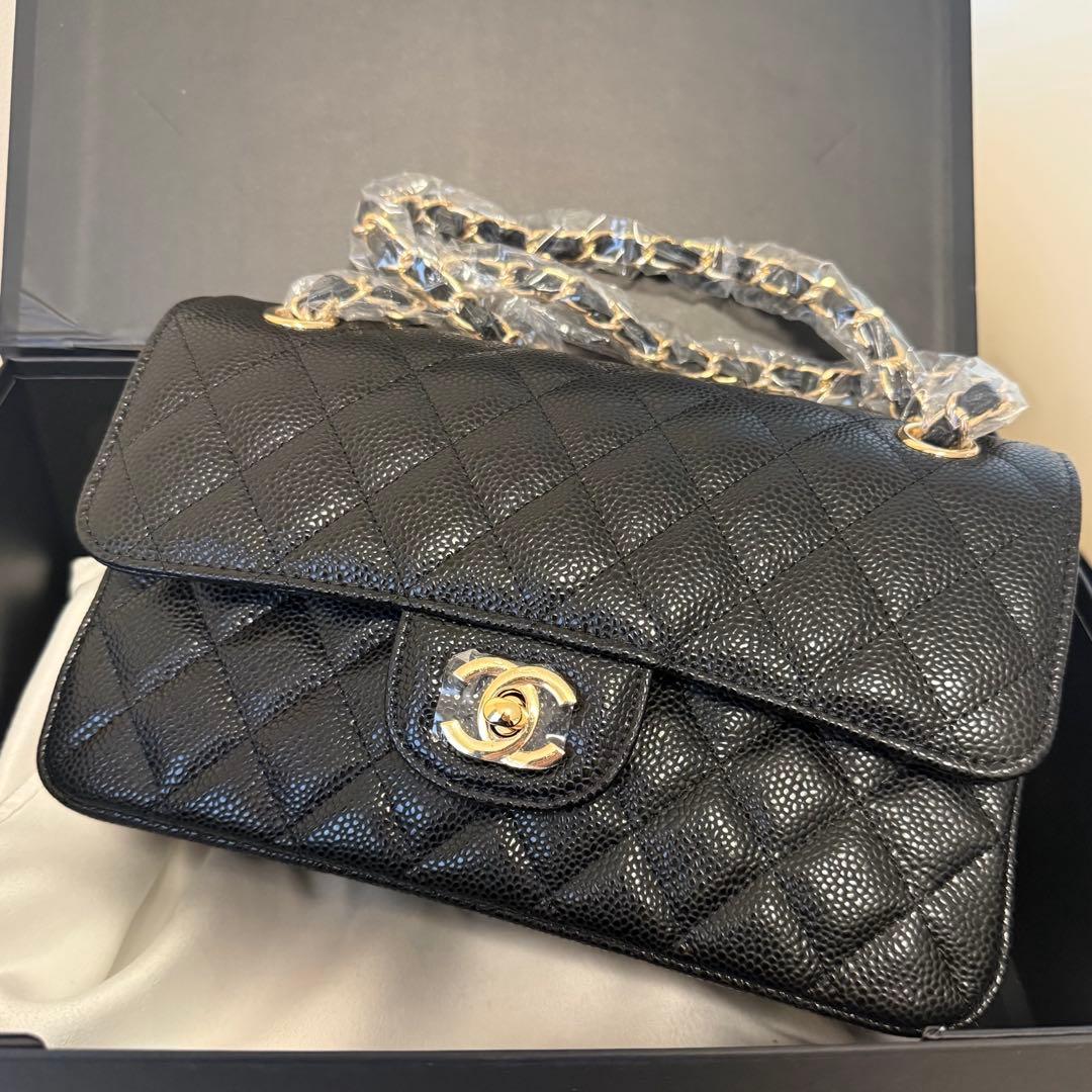 CHANEL ノベルティマトラッセ 25 キャビアスキン　バッグ