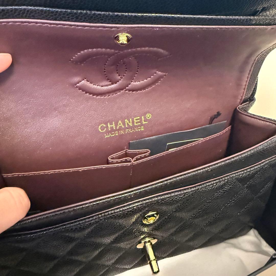 CHANEL ノベルティマトラッセ 25 キャビアスキン　バッグ