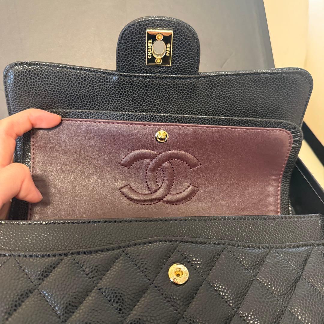 CHANEL ノベルティマトラッセ 25 キャビアスキン　バッグ