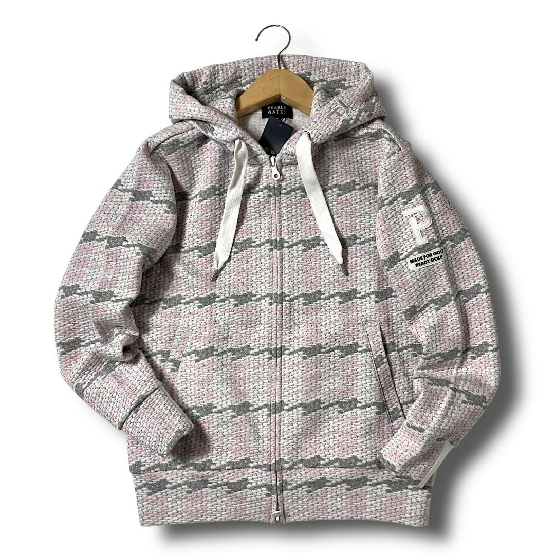 0 定価3.7万 パーリーゲイツ フクレジャガード スウェット パーカー 091