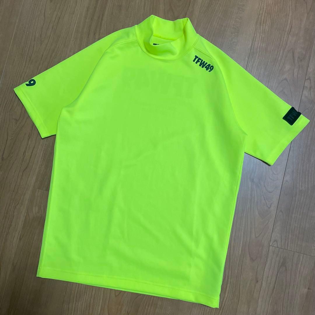 TFW49 モックネック　Tシャツ イエロー　3 ゴルフ
