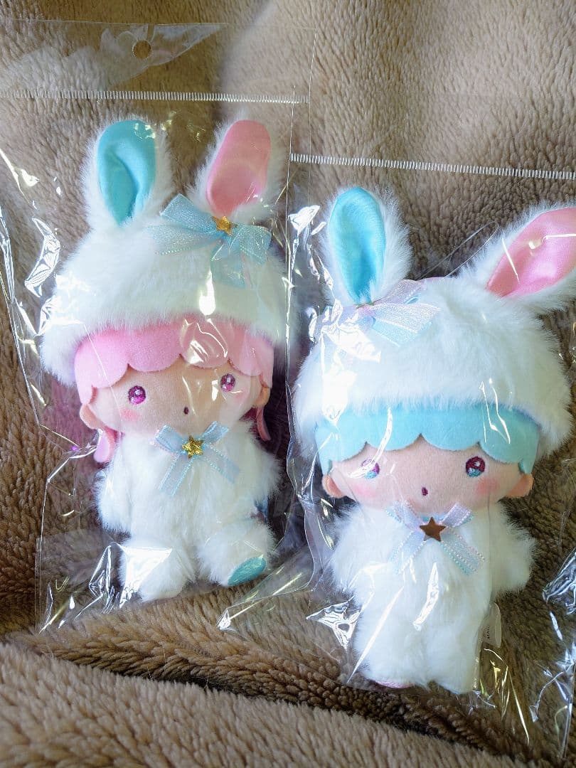 ❤リトルツインスターズ✨️白うさぎ むにゅぐるみマスコット 2個セット♪❤