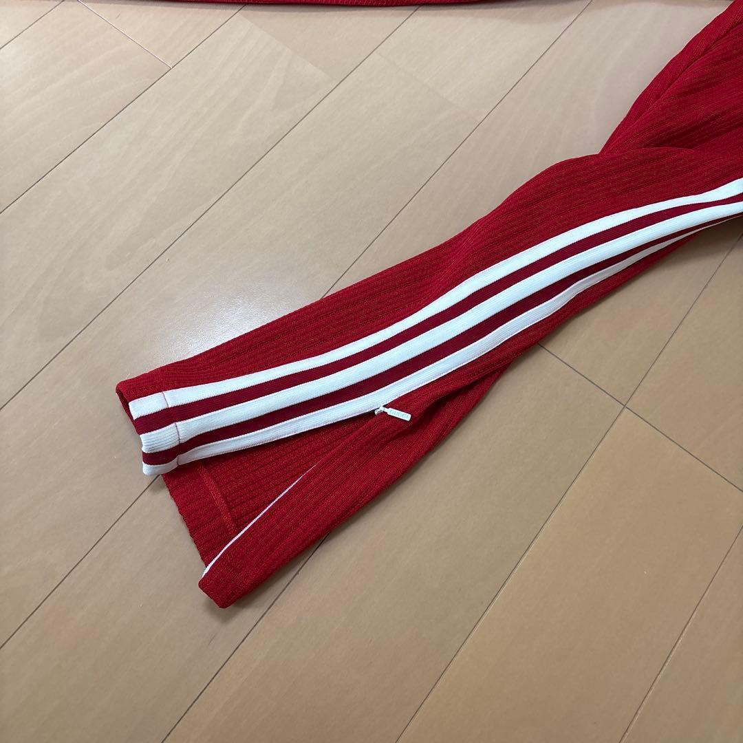 値下げ☆ 未使用【アディダス × グッチ 】ストライプ　パンツ 赤