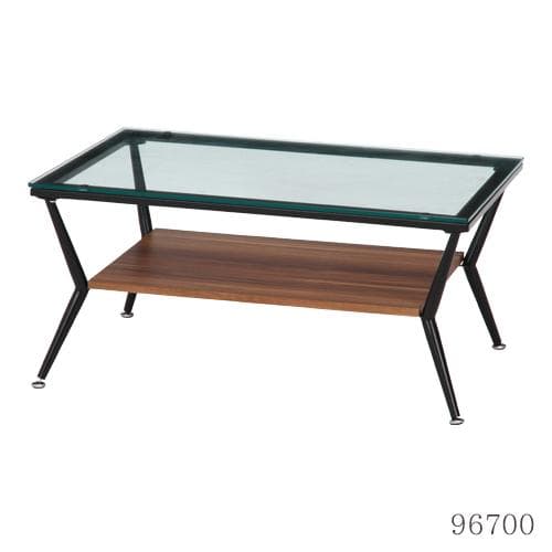 《新品・送料無料》ガラスリビングテーブル クレア 幅80cm ダークブラウン