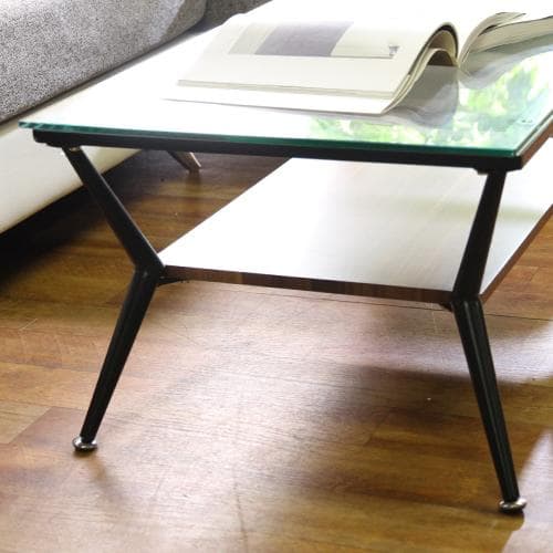 《新品・送料無料》ガラスリビングテーブル クレア 幅80cm ダークブラウン