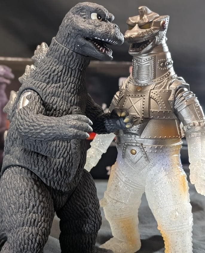 にせゴジラ＆メカゴジラ（バンダイ）ムービーモンスターシリーズ箱付