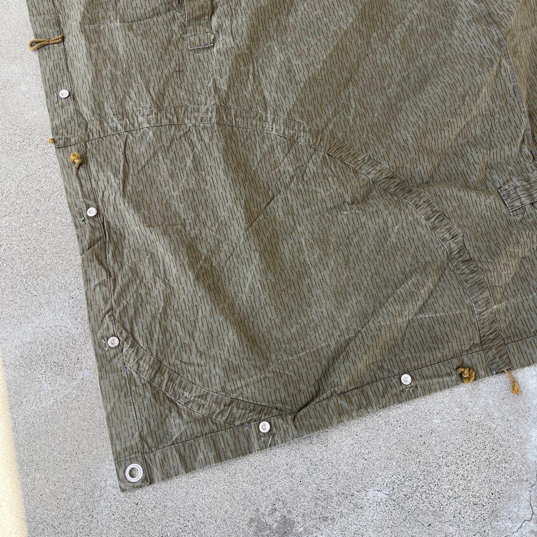 東ドイツ軍 実物サープラス◾️パップテント 2枚組 迷彩 カモフラ レインカモ