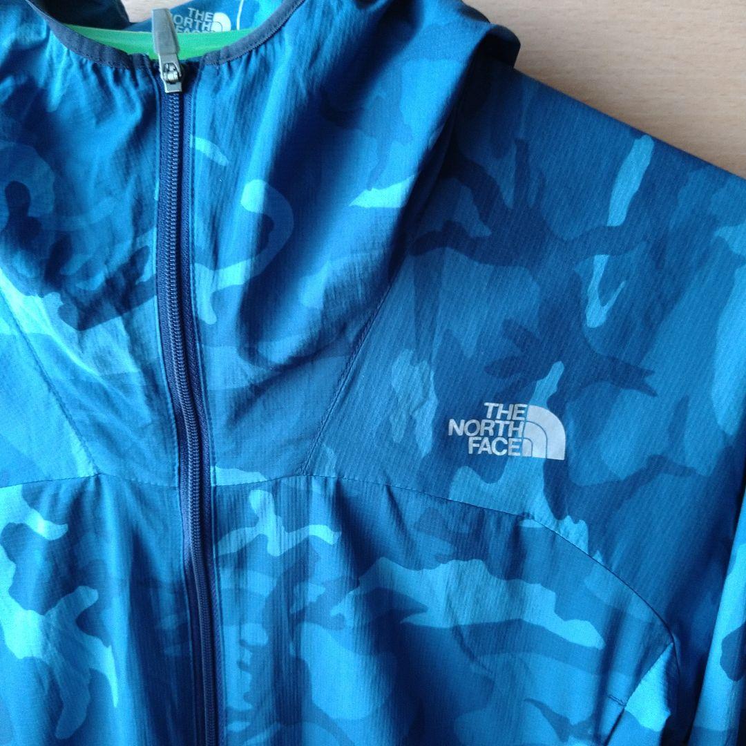 【値下げ】THE NORTH FACE 青迷彩 M ウィンドブレーカー