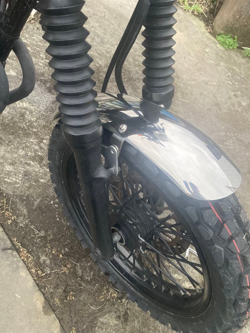 グラストラッカー、250TR,SR400, ステンレスフロントフェンダー