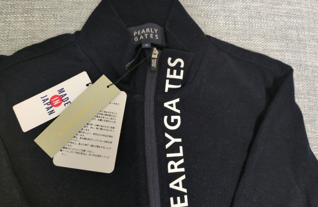 新品、未使用　パーリーゲイツ　長袖　モック濃紺