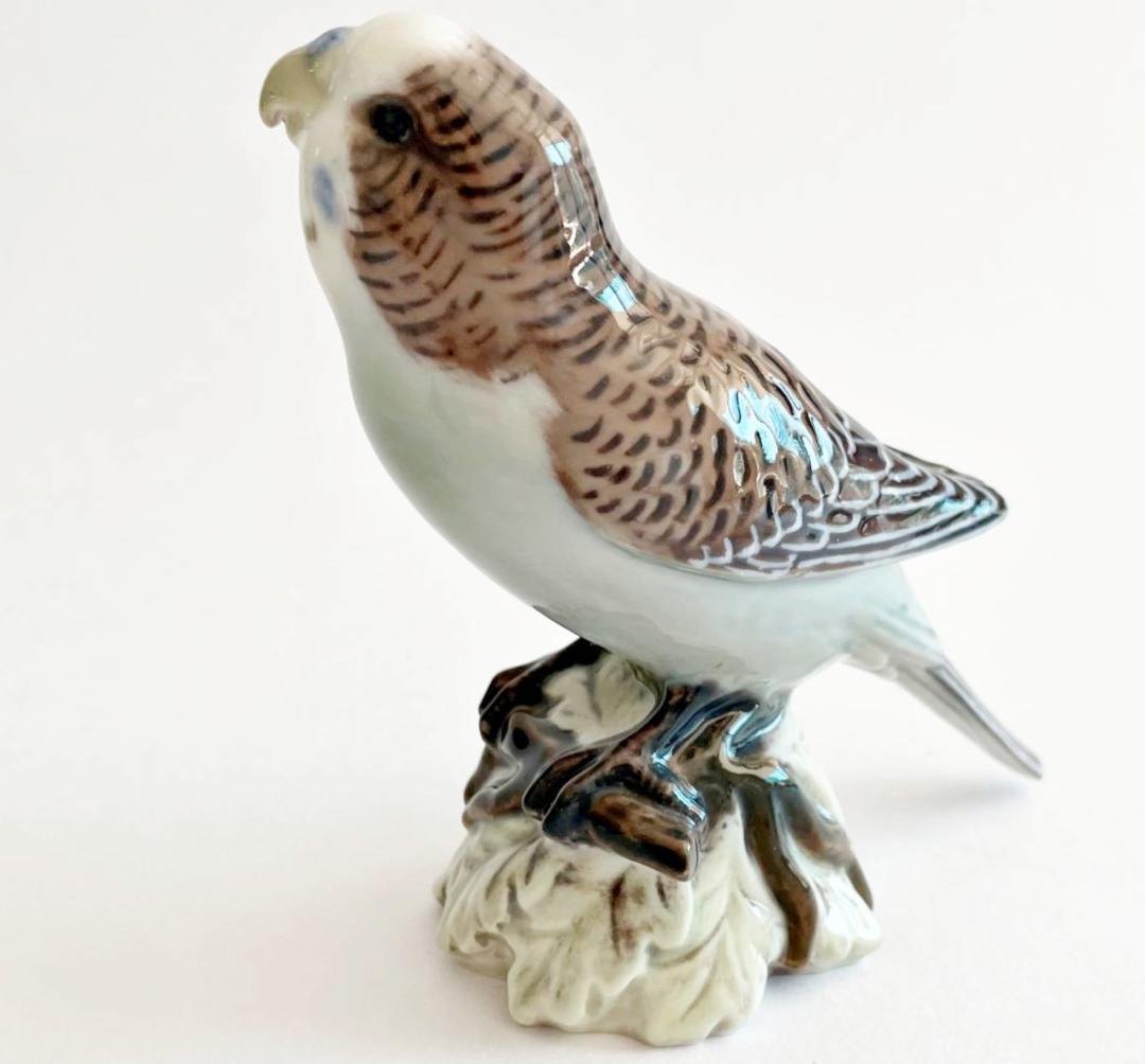 希少 ダール イェンセン セキセイインコ グリーン 鳥 フィギュリン