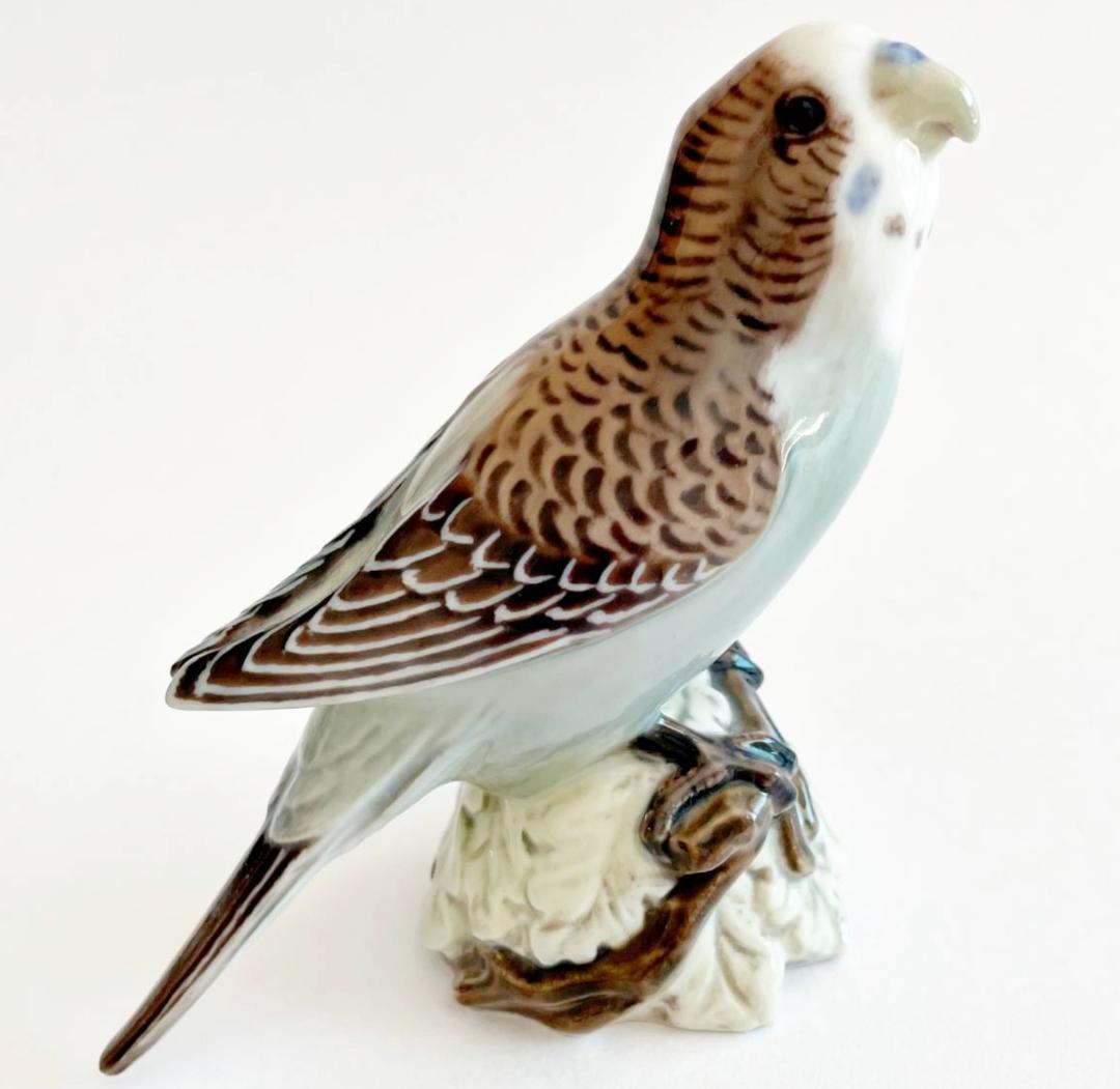 希少 ダール イェンセン セキセイインコ グリーン 鳥 フィギュリン