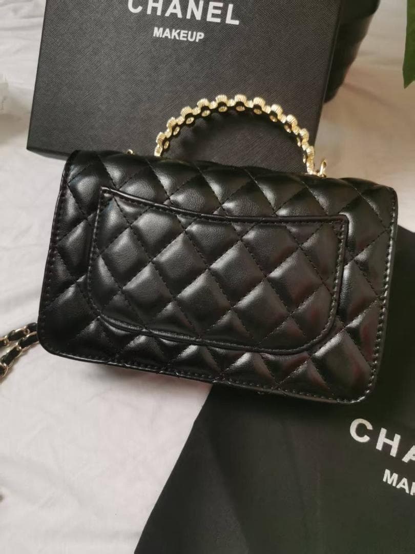 箱付 VIP ブラックレザー メイクアップポーチ