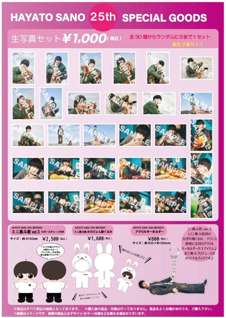 佐野勇斗☆25th 生誕祭 ぬいぐるみ&着ぐるみセット☆うさぎ ver.3