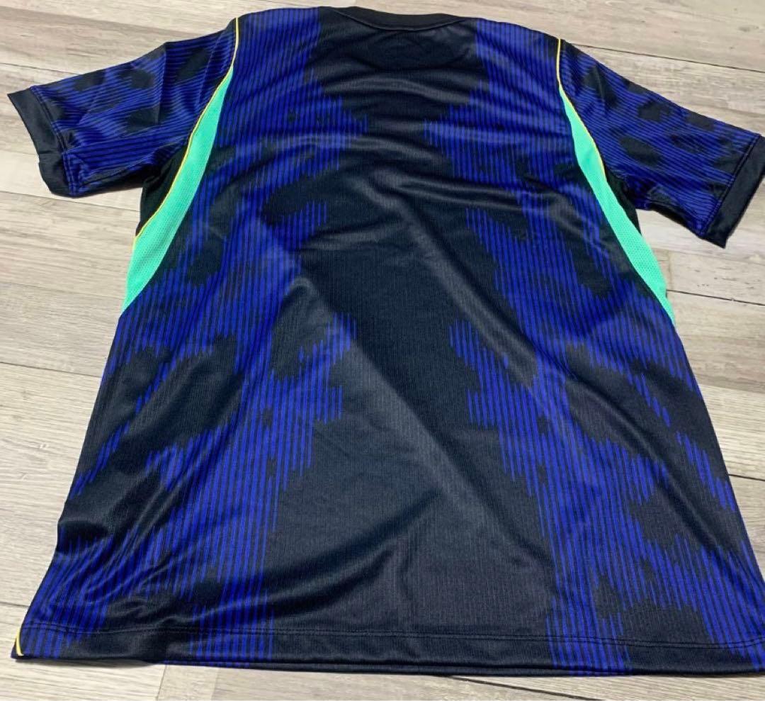 ゾ*）様 Jordan サッカーシャツ ネイビー/グリーン　ブラジル代表　ナイキ
