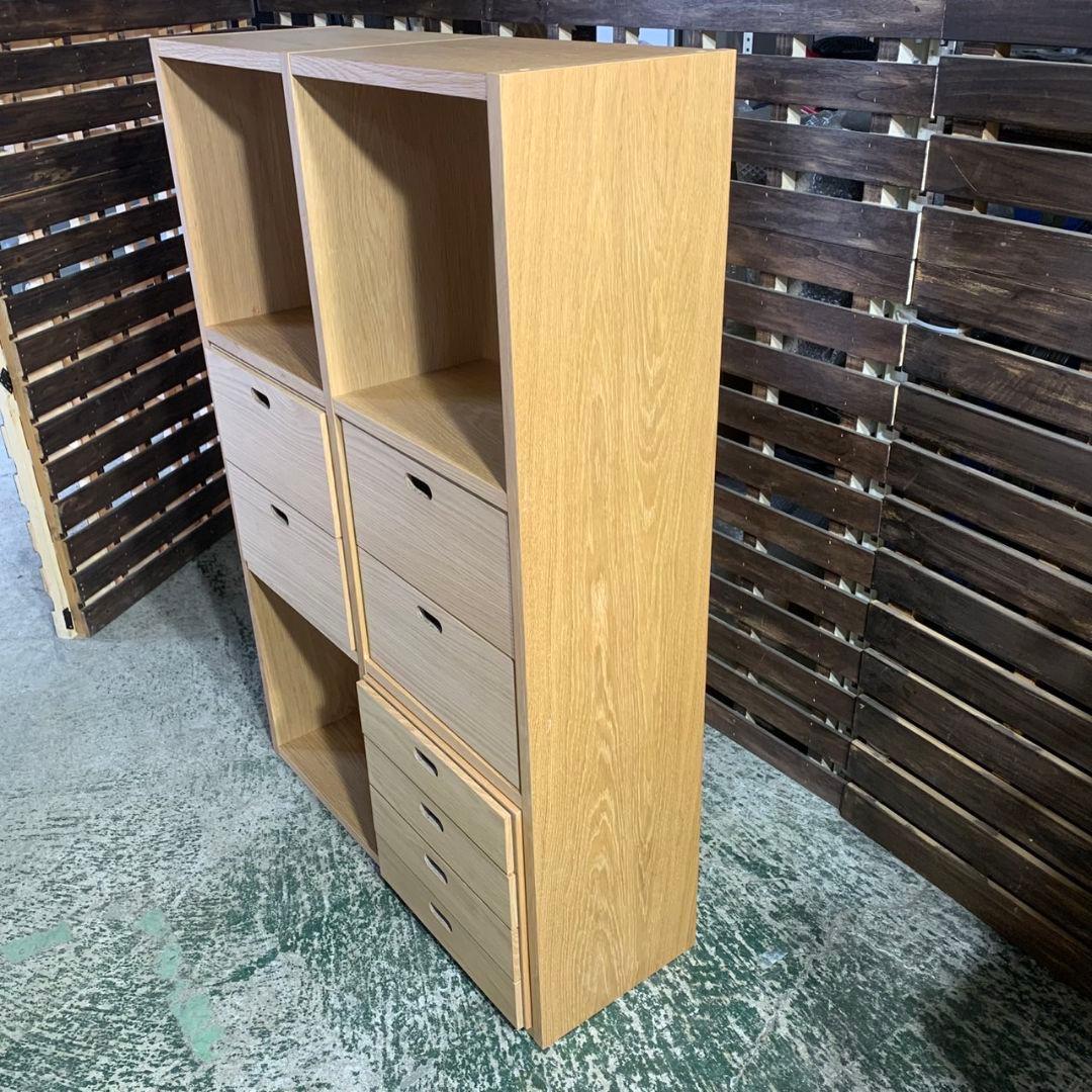 J428 無印良品 MUJI スタッキングシェルフ チェスト 天然木
