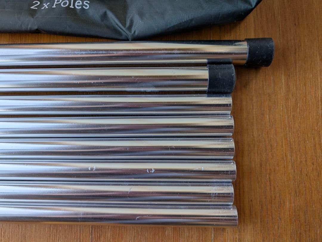 ✨1回使用✨　DD Tarp Pole -2.2m x 2本セット収納ケース付き