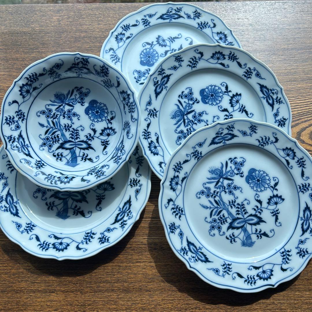 Blue Danubeプレート4枚　スープ皿1枚　ヴィンテージ　生産終了品
