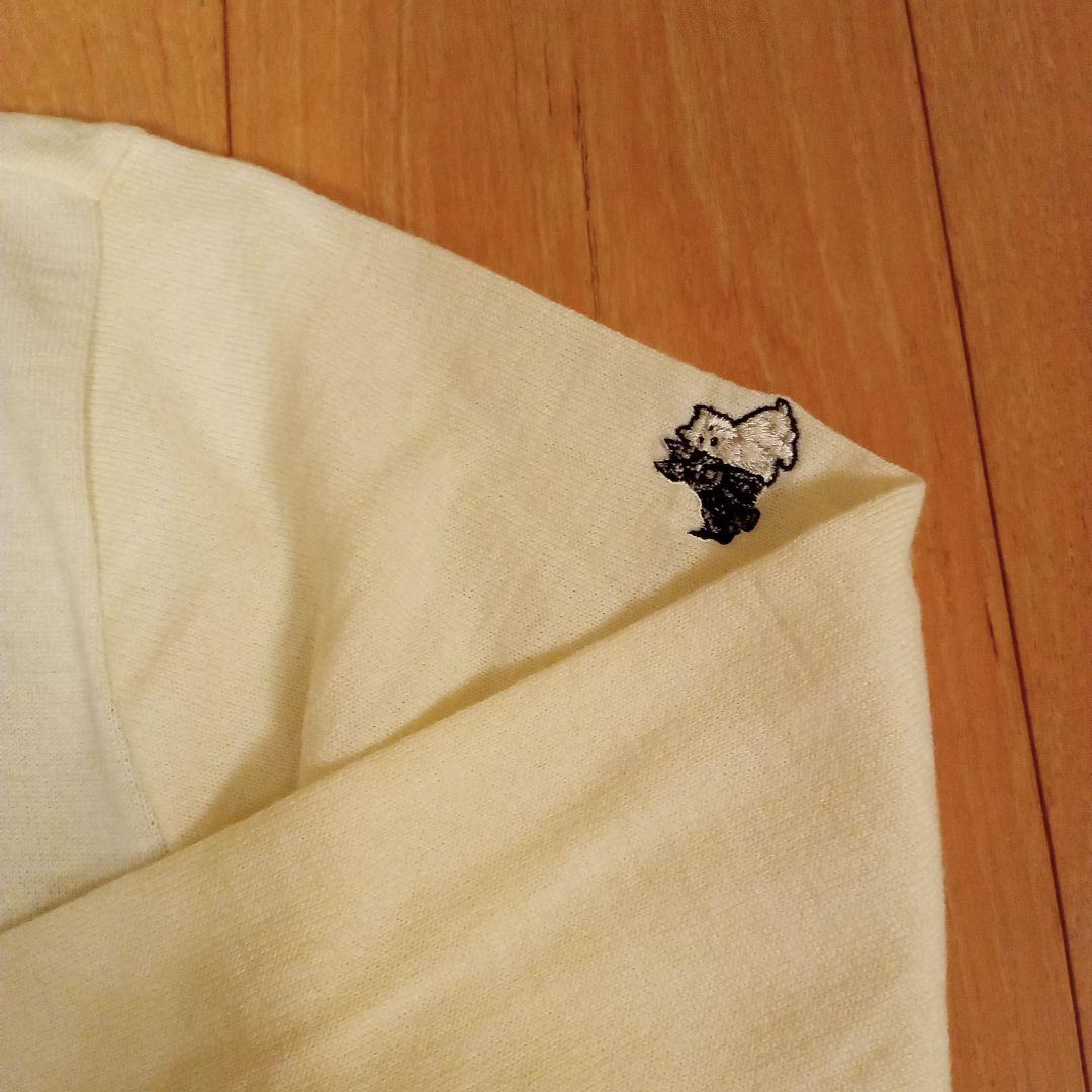 ブラック＆ホワイト文字デザインニットセーター　Ｌサイズ