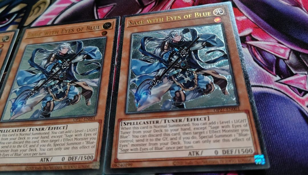 遊戯王 青き眼の賢士 OTS27 レリーフ EU版 英語版 3枚セット