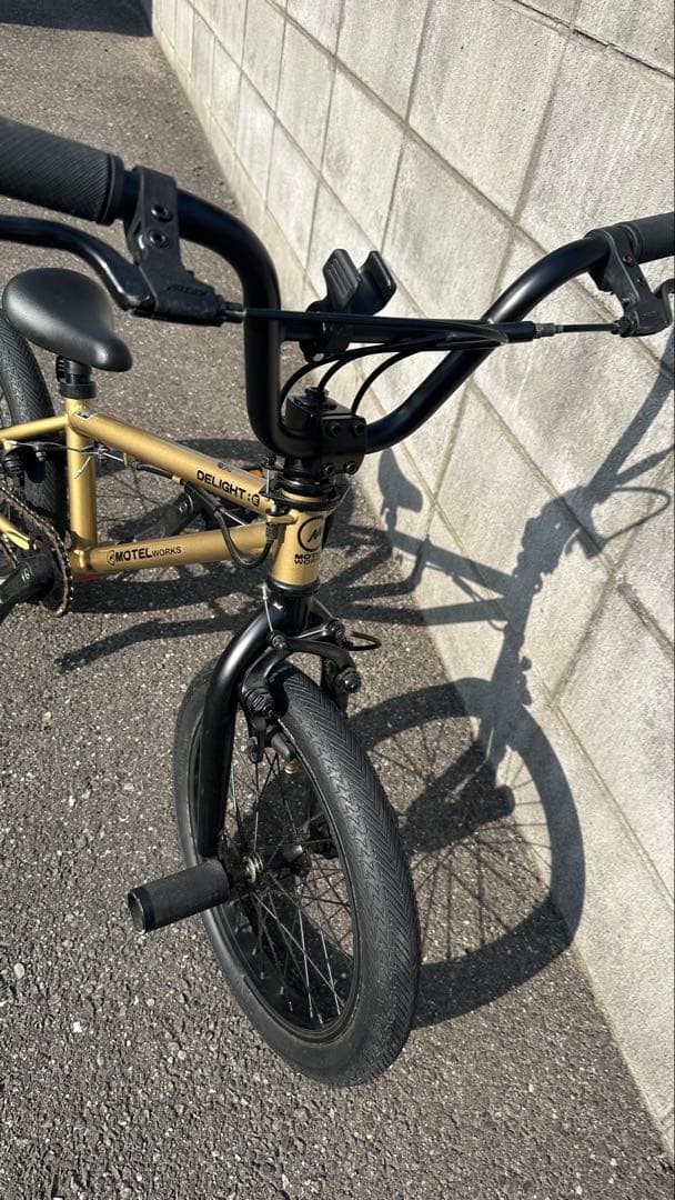 キッズ BMX自転車 子供 ゴールド 16インチ MOTEL WORKS 手渡し