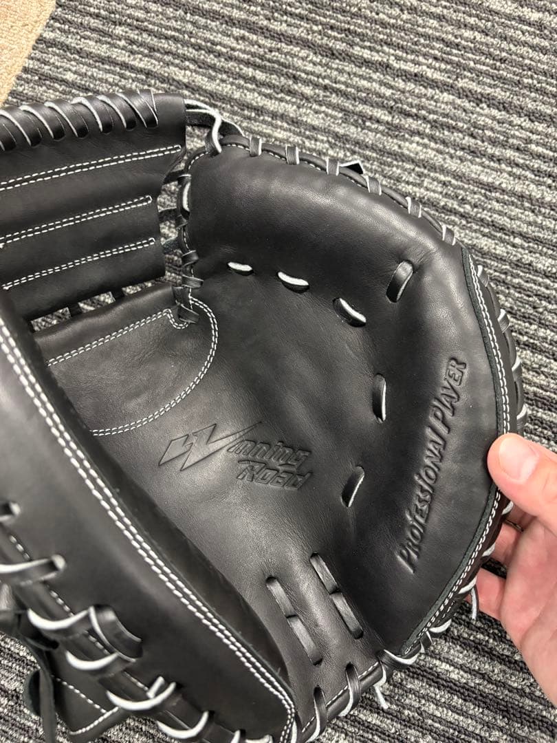 【ほぼ新品】ゼット ZETT 一般軟式用 キャッチャーミット ブラック 純正品