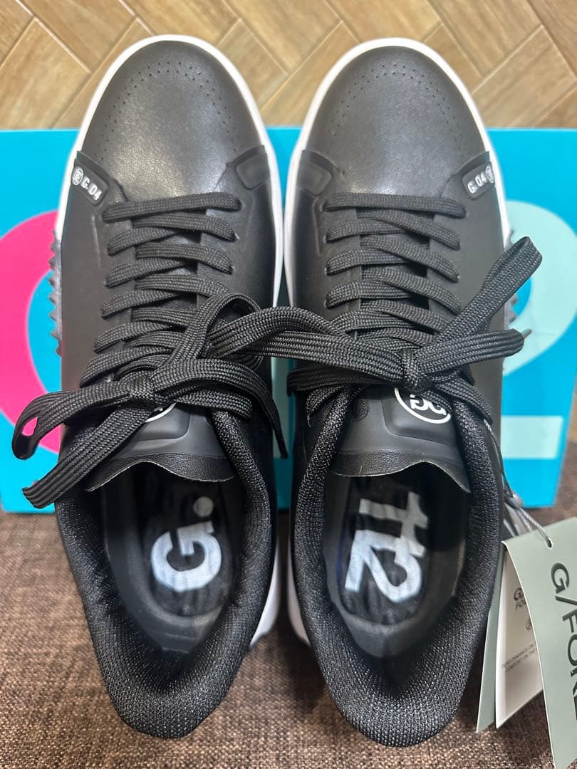 新入荷G/FOREメンズシューズG.112 ブラック×ホワイトsize27㎝