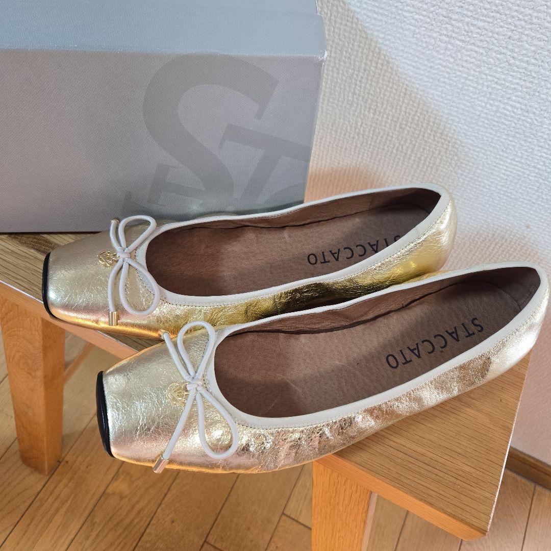【未使用】STACCATO　スタッカート ゴールド バレエシューズ　バレエコア