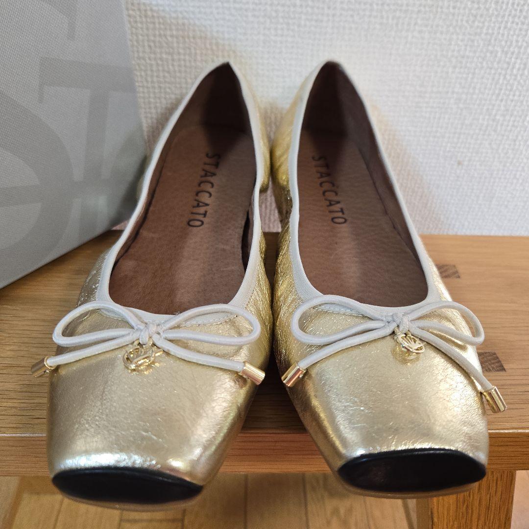 【未使用】STACCATO　スタッカート ゴールド バレエシューズ　バレエコア