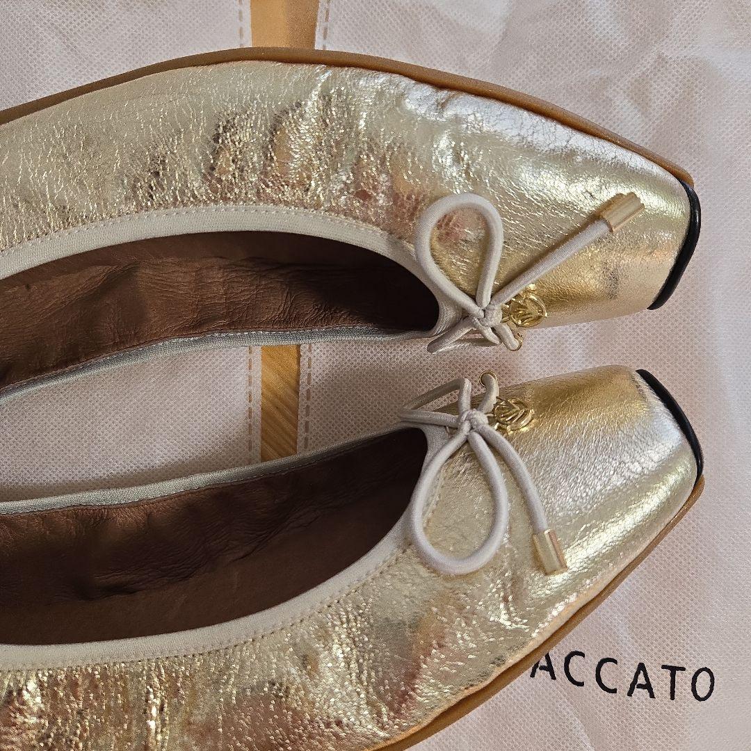 【未使用】STACCATO　スタッカート ゴールド バレエシューズ　バレエコア