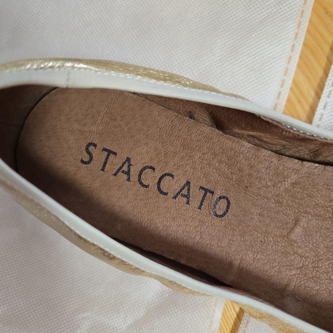 【未使用】STACCATO　スタッカート ゴールド バレエシューズ　バレエコア