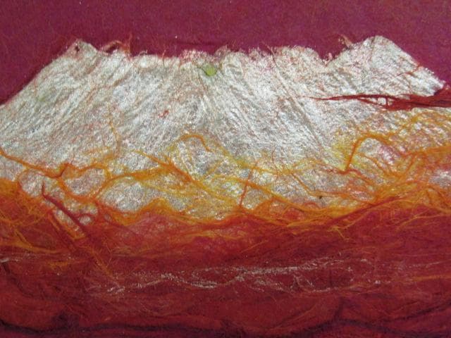 値下げ!Y5-1231◇真作 小原和紙工芸 日展評議員 山内一生 『 富嶽 』◇