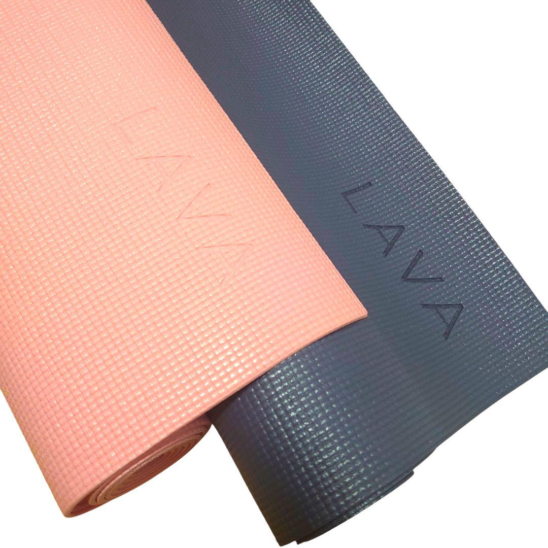 【純正ケース付】LAVA オリジナルヨガマット 2枚セット（ピーチ・紺）