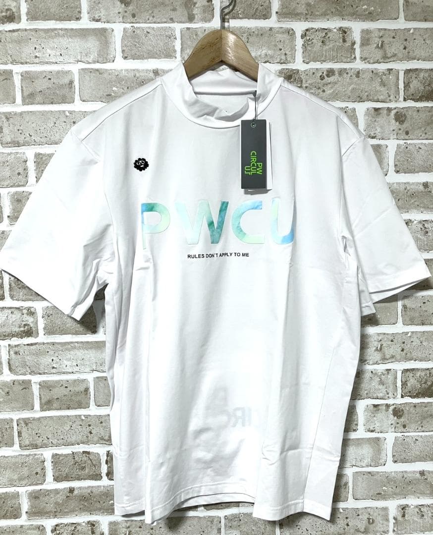 【早い者勝ち‼️】新品 PWサーキュラス メンズ 半袖 モックネック LL 白系