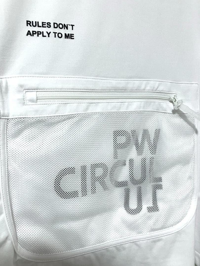 【早い者勝ち‼️】新品 PWサーキュラス メンズ 半袖 モックネック LL 白系