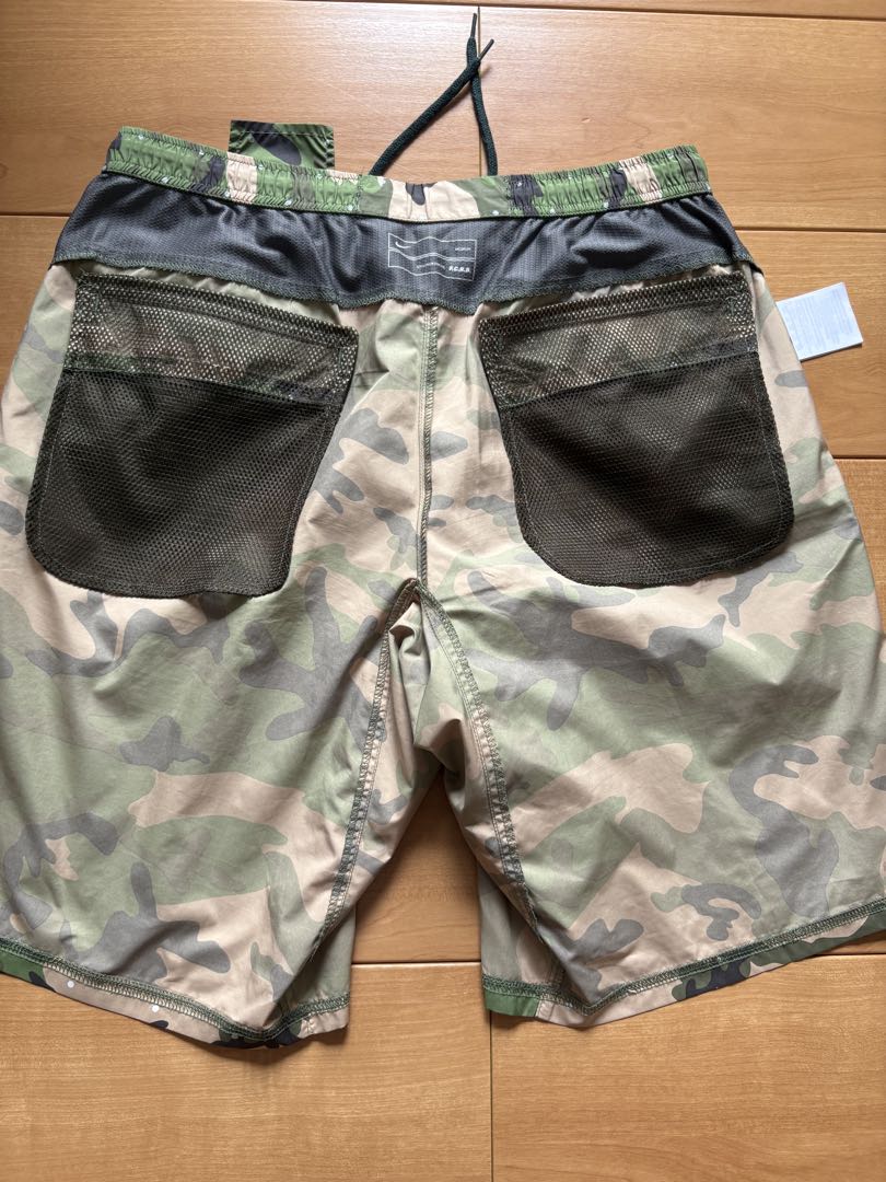 【美品】ナイキ NIKE x fcrb ダブルネーム 緑 迷彩ドット柄