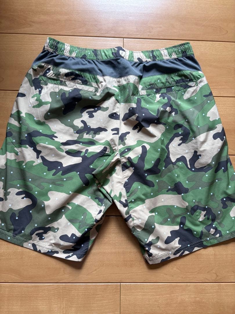 【美品】ナイキ NIKE x fcrb ダブルネーム 緑 迷彩ドット柄