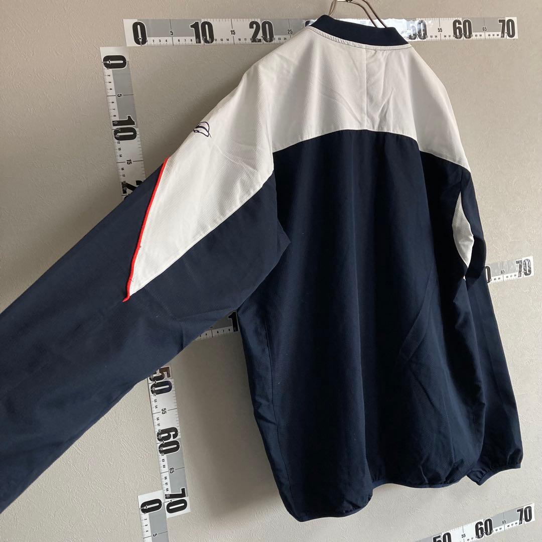 NIKE ナイキ ピステ ナイロンジャケット 紺色 ネイビー 野球 XL 白