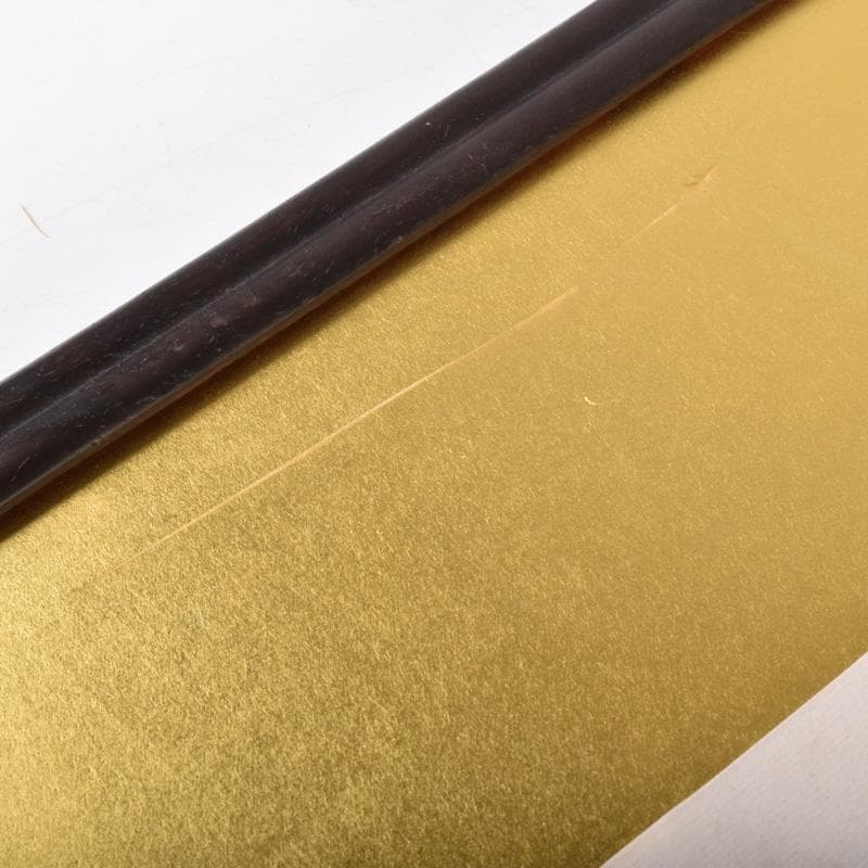 中国　斉白石　水墨画　朝顔図　工芸印刷　時代唐木雲板額　N　7623A