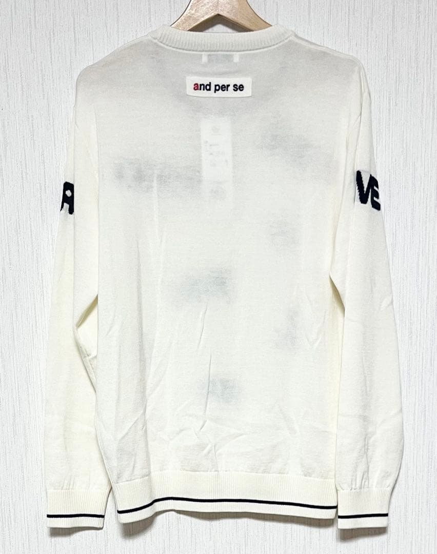 新品 and per se ウールmixニット 長袖セーター 定価18700円