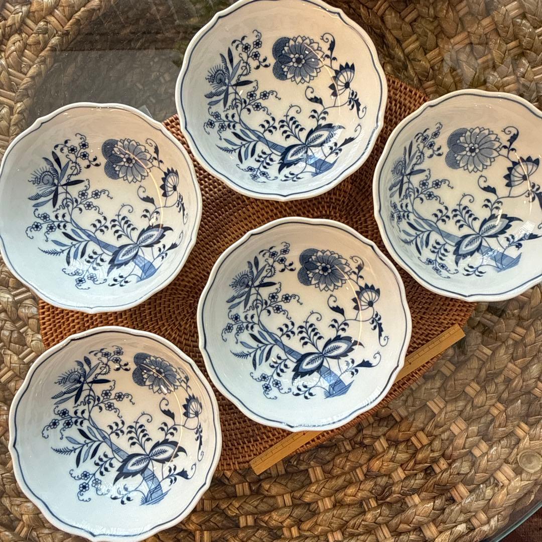 【5点セット】 15cm サラダボウル スープボウル Blue Danube