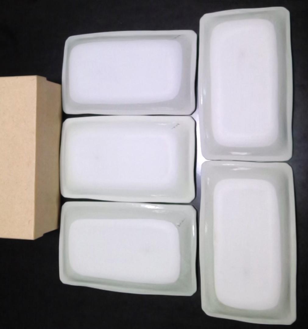 新品箱入5点 有田焼 清秀 長皿揃 長角皿