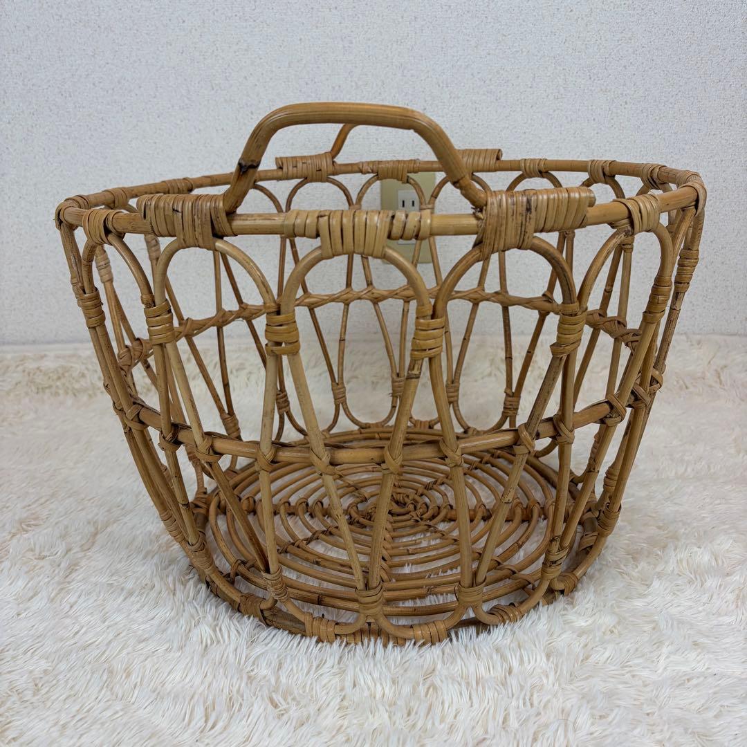 IKEA SNIDAD ラタン バスケット かご 2個セット 天然木