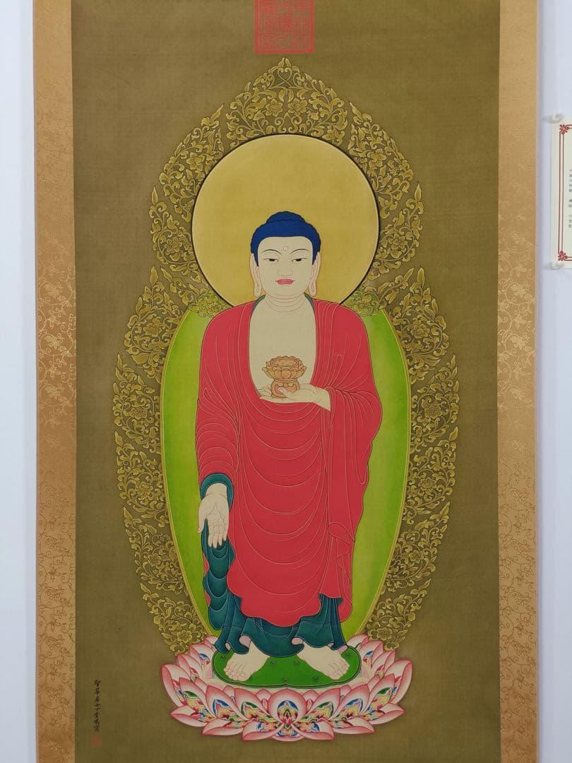 【丁云鹏】佛像 中国画 掛け軸 水墨画 和室 玄関 茶室 壁掛け 美術品